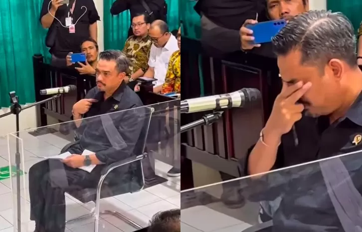 Menteri UMKM Maman Abdurrahman menangis di Persidangan