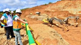 Menteri ESDM di Lokasi tambang PT GAG