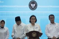 Sri Mulyani dan Menteri lainnya.
