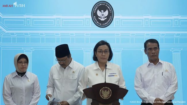 Sri Mulyani dan Menteri lainnya.