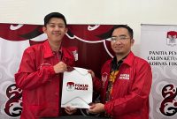Andi Muh. Riski AD secara resmi mengambil formulir pencalonan sebagai Bakal Calon Ketua Umum periode 2025–2030 di Graha SOKSI, Pasar Minggu, Jakarta Selatan, Rabu (30/7/2025).