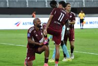 Selebrasi Striker PSM Makassar Alex Tank (ist)