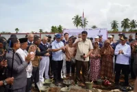 Pemerintah pusat mulai merealisasikan pembangunan hunian tetap (huntap) bagi warga terdampak bencana di Kabupaten Tapanuli Tengah (Tapteng), Sumatera Utara (Sumut). (Sumber: Beritasatu.com)