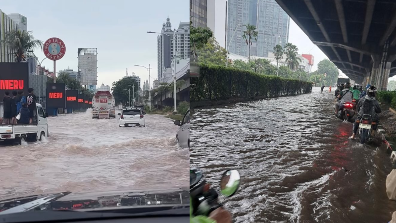 Kondisi Banjir Jakarta dibeberapa Titik (Sumber: Disway)