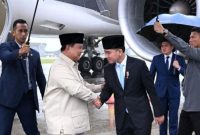 Kedatanga prabowo disambut Wapres gibran (Sumber: Suara.com)