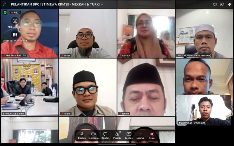 Prosesi Pelantikan Pengurus Cabang Istimewa Luar Negeri KKMSB Mekkah dan Turki