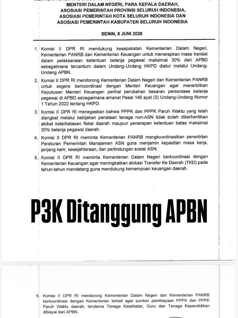 P3K Ditanggung APBN (Dok. Istimewa)