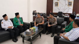 Pengurus GP Ansor Majene bersilaturahmi dengan Kapolres  Majene