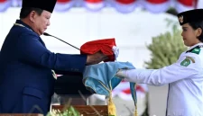Prabowo Upacara Bendera di Istana Merdeka (Sumber: Sapa Nusa)