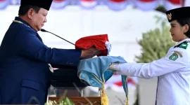 Prabowo Upacara Bendera di Istana Merdeka (Sumber: Sapa Nusa)